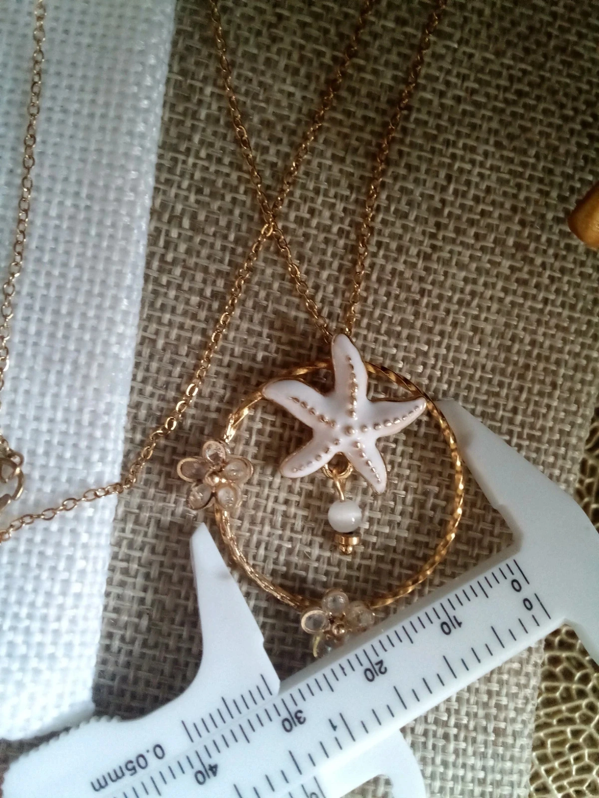 Collar de estrella de mar y anillo floral – photo 3